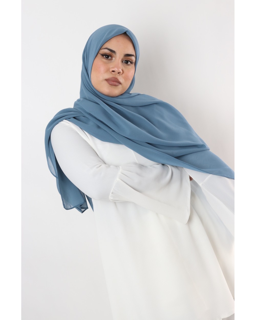 Nissa square chiffon hijab 150cm