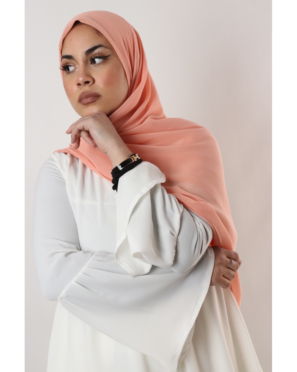 Hijab mousseline carré Nissa 150cm