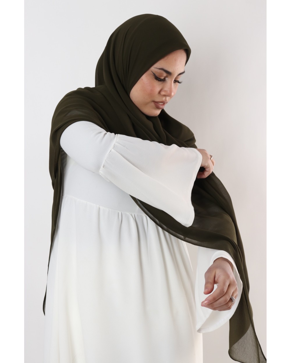 Nissa square chiffon hijab 150cm