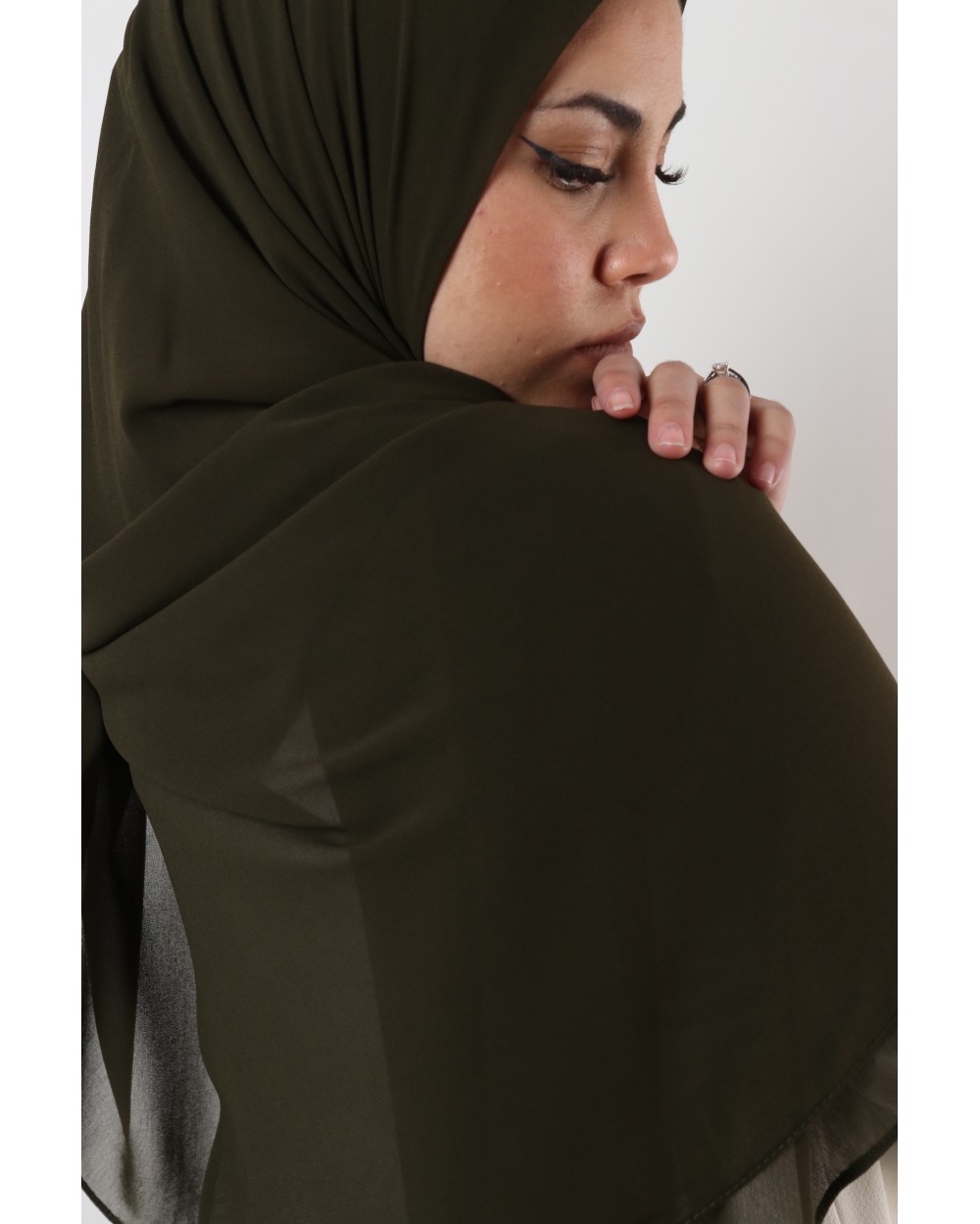 Hijab mousseline carré Nissa 150cm