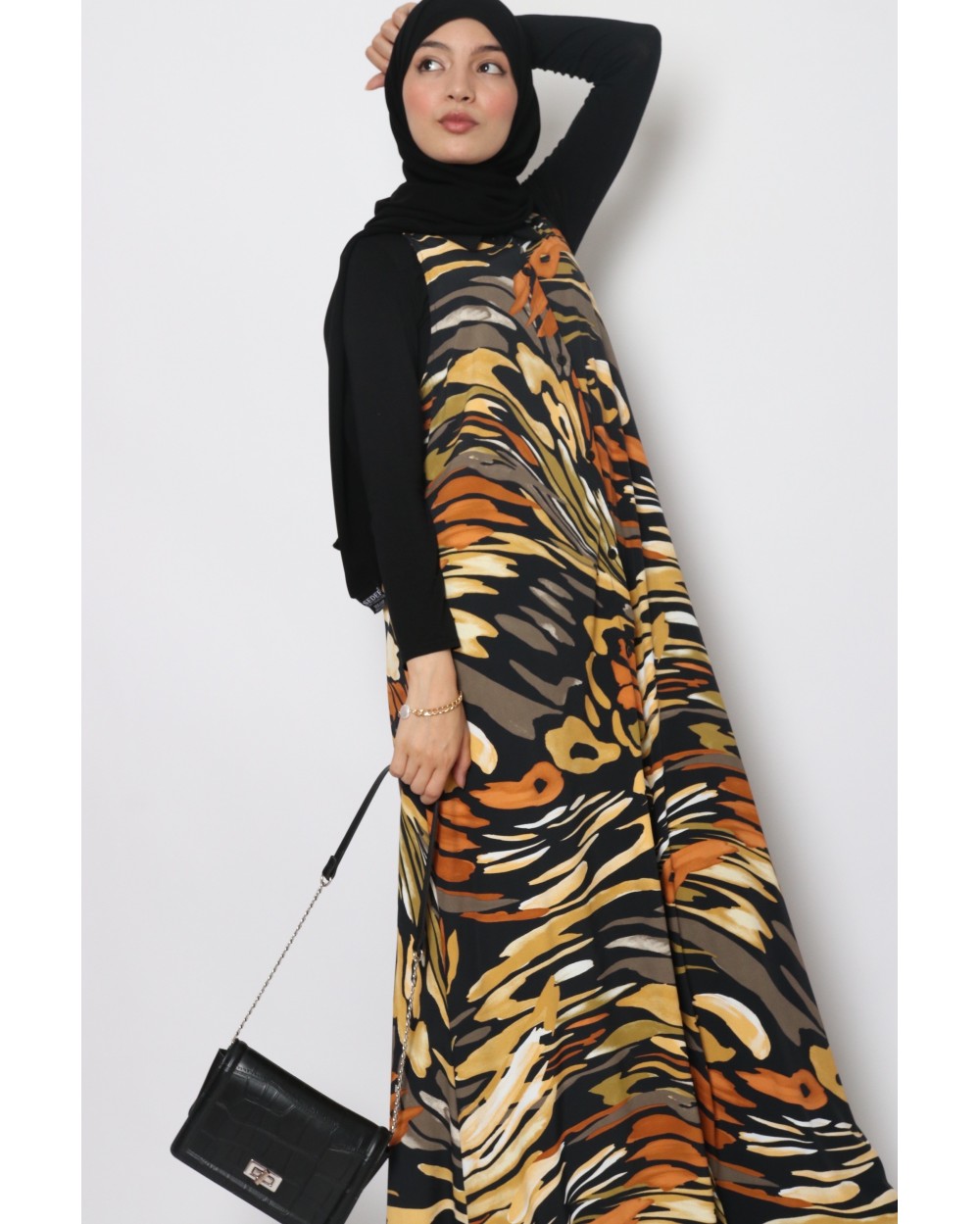 Robe sans manches imprimée Ayline