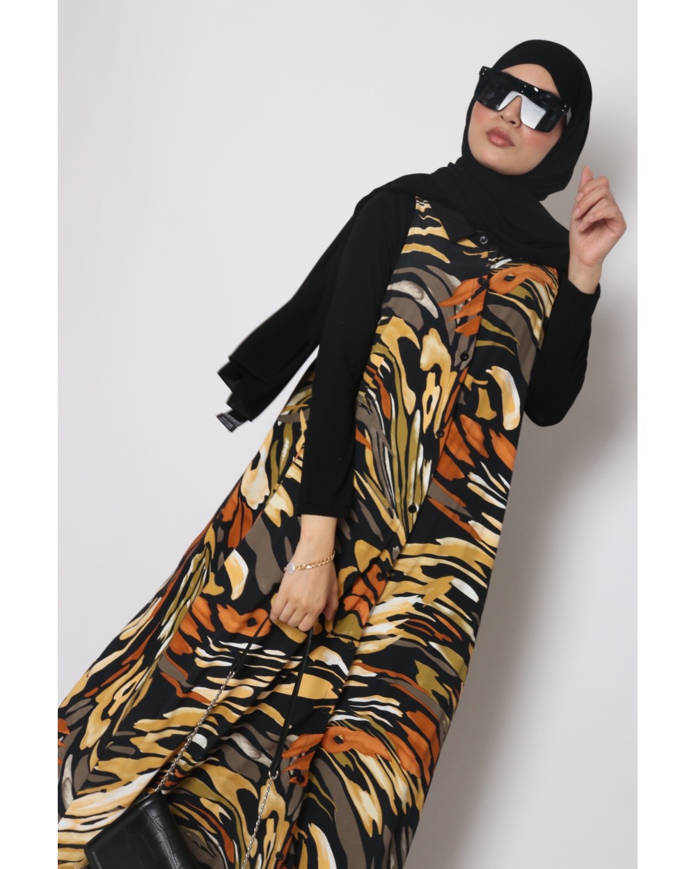 Robe sans manches imprimée Ayline