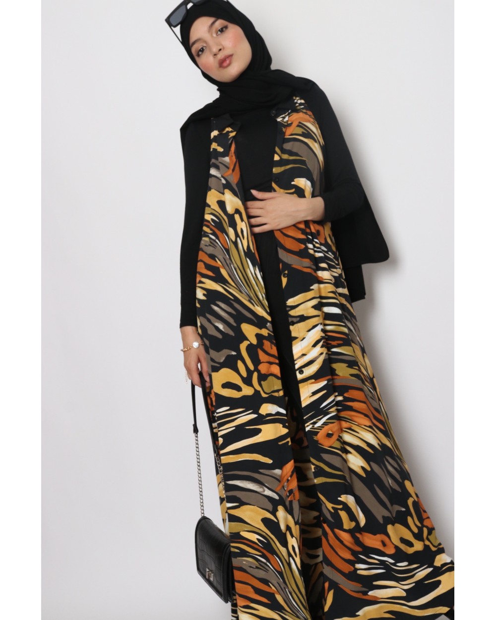 Robe sans manches imprimée Ayline