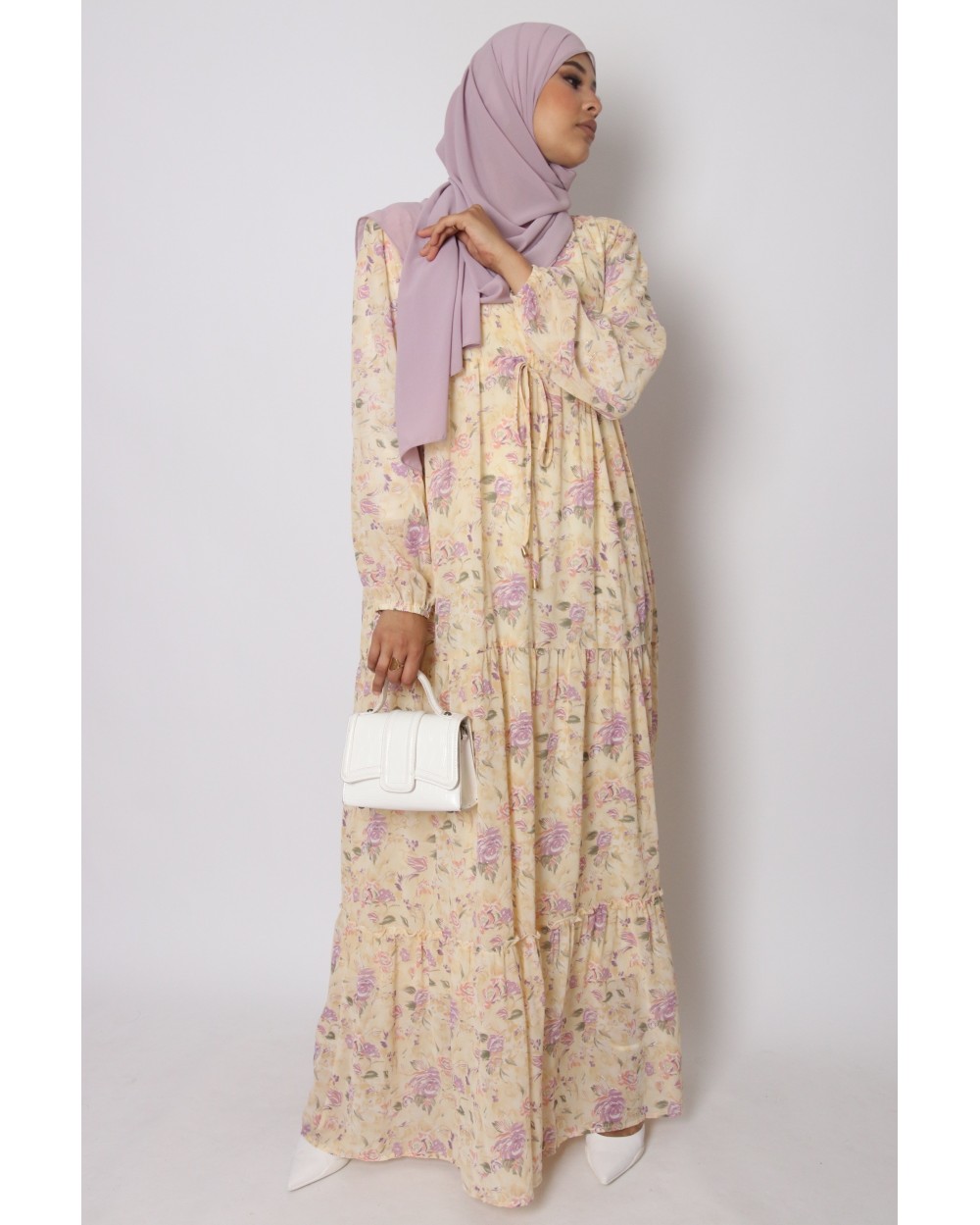 Margot long floral dress