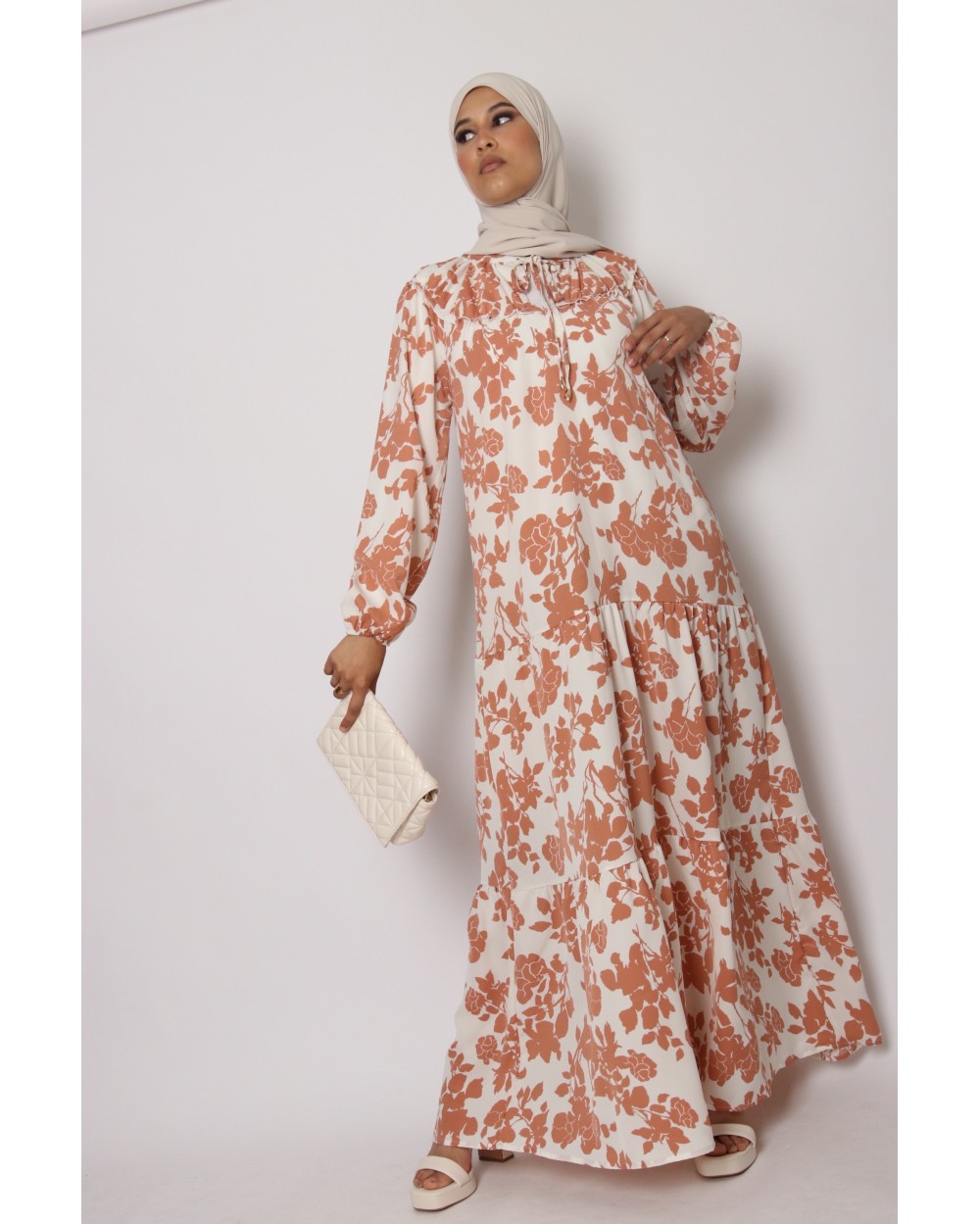 Robe longue Solène imprimée