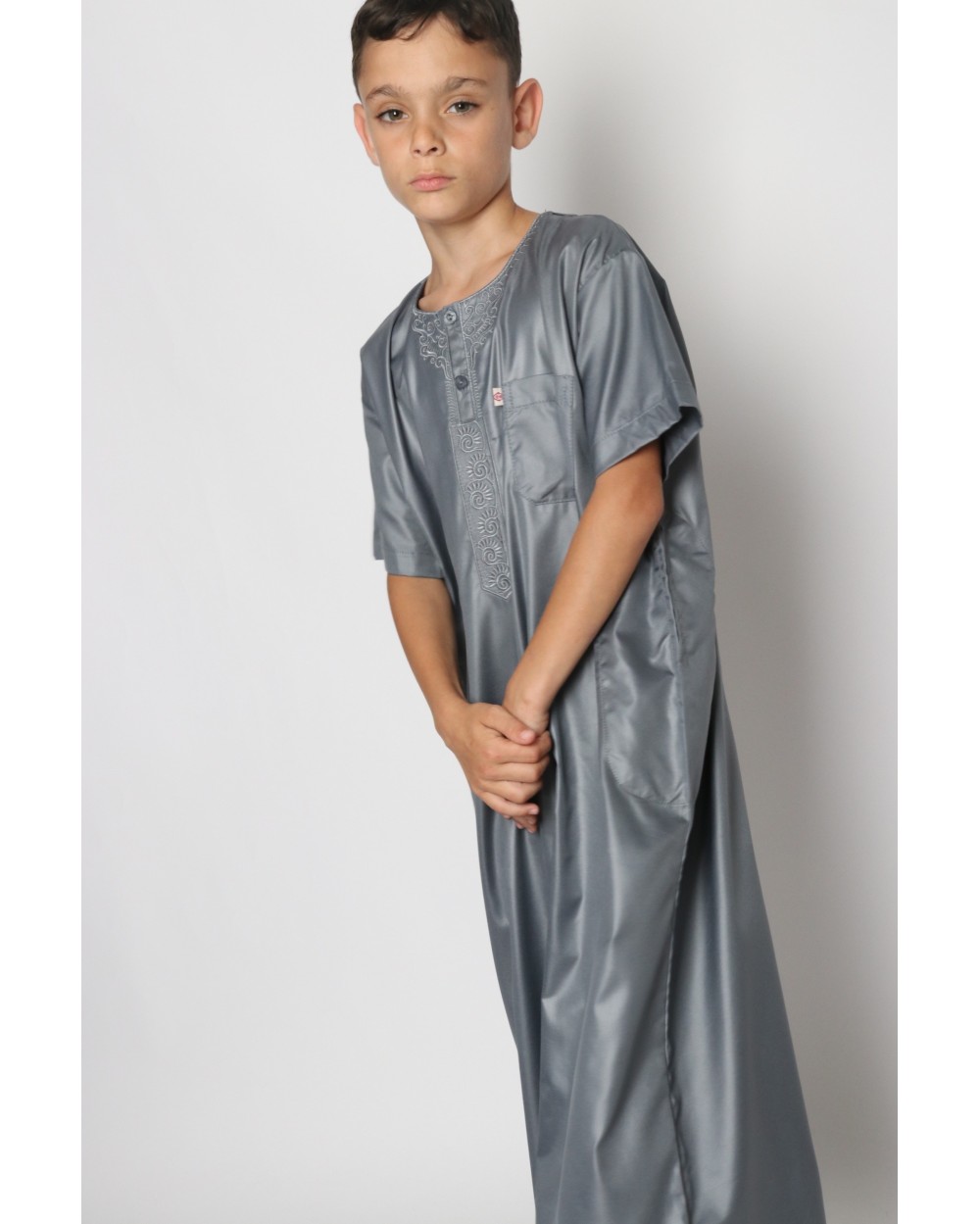 Qamis satiné Afaq enfant S/S