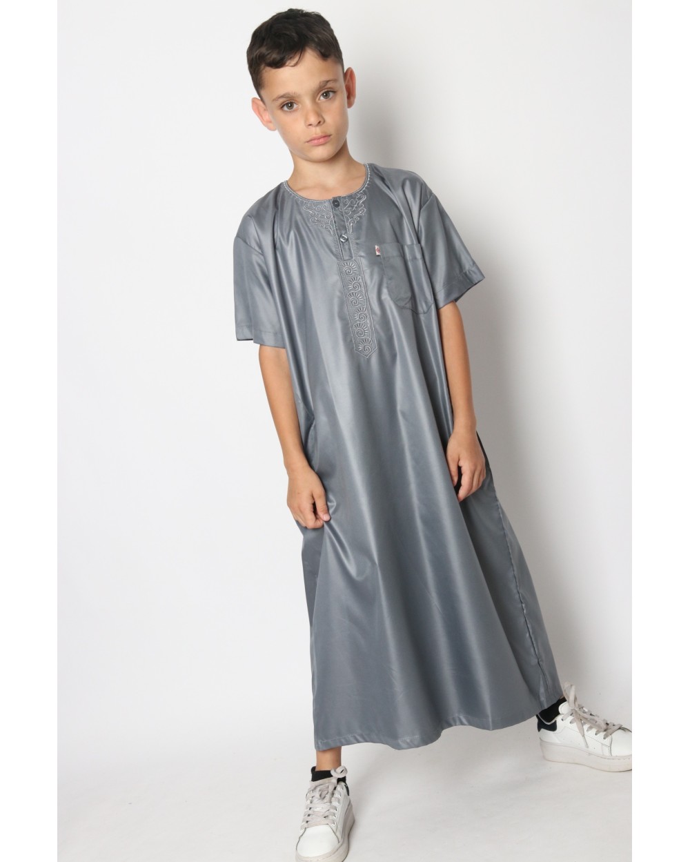 Qamis satiné Afaq enfant S/S