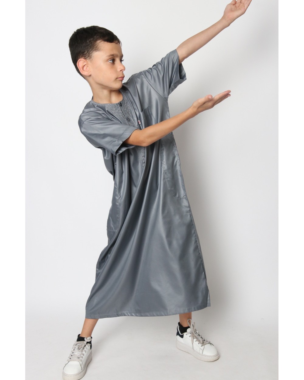 Qamis satiné Afaq enfant S/S