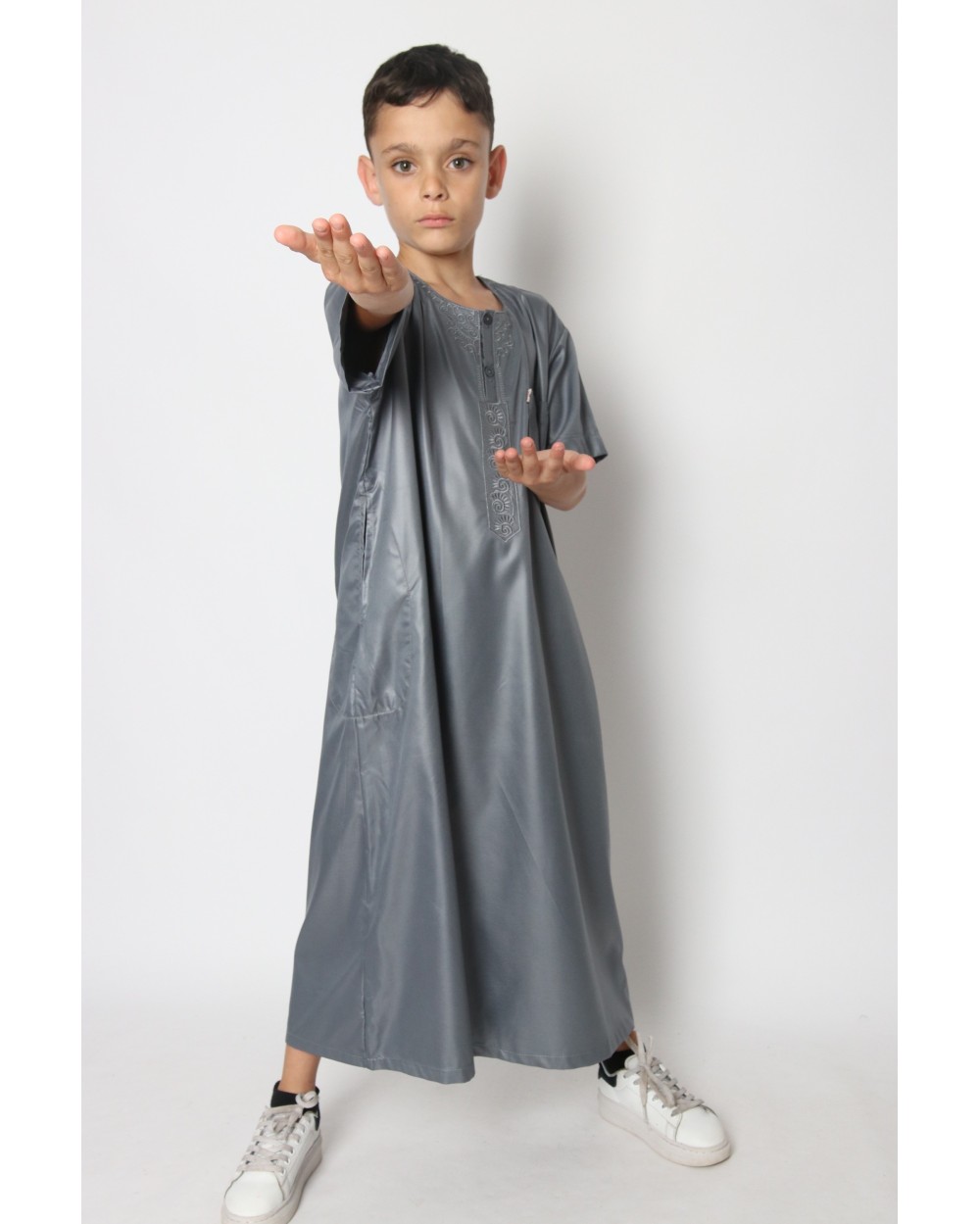 Qamis satiné Afaq enfant S/S