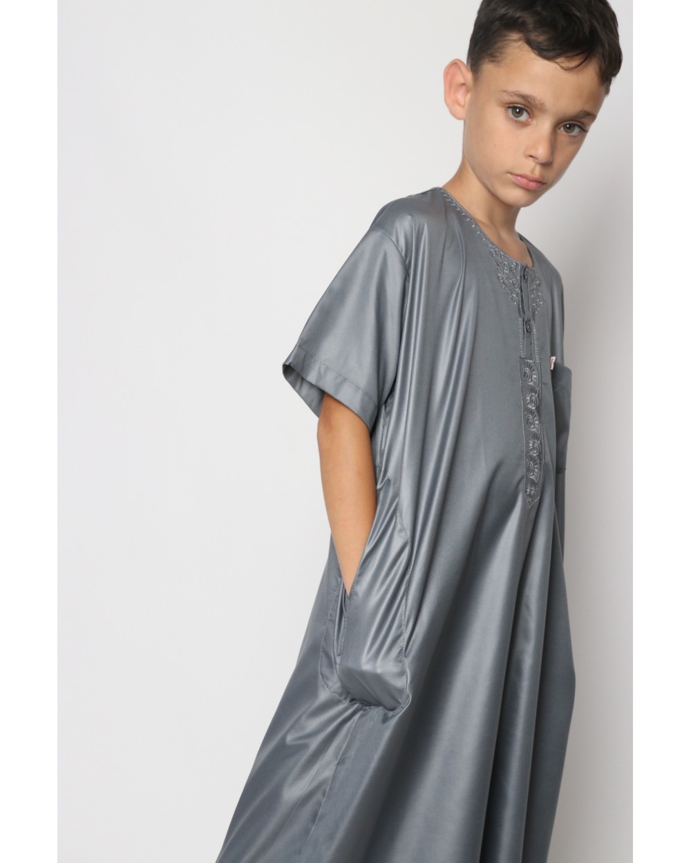 Qamis satiné Afaq enfant S/S