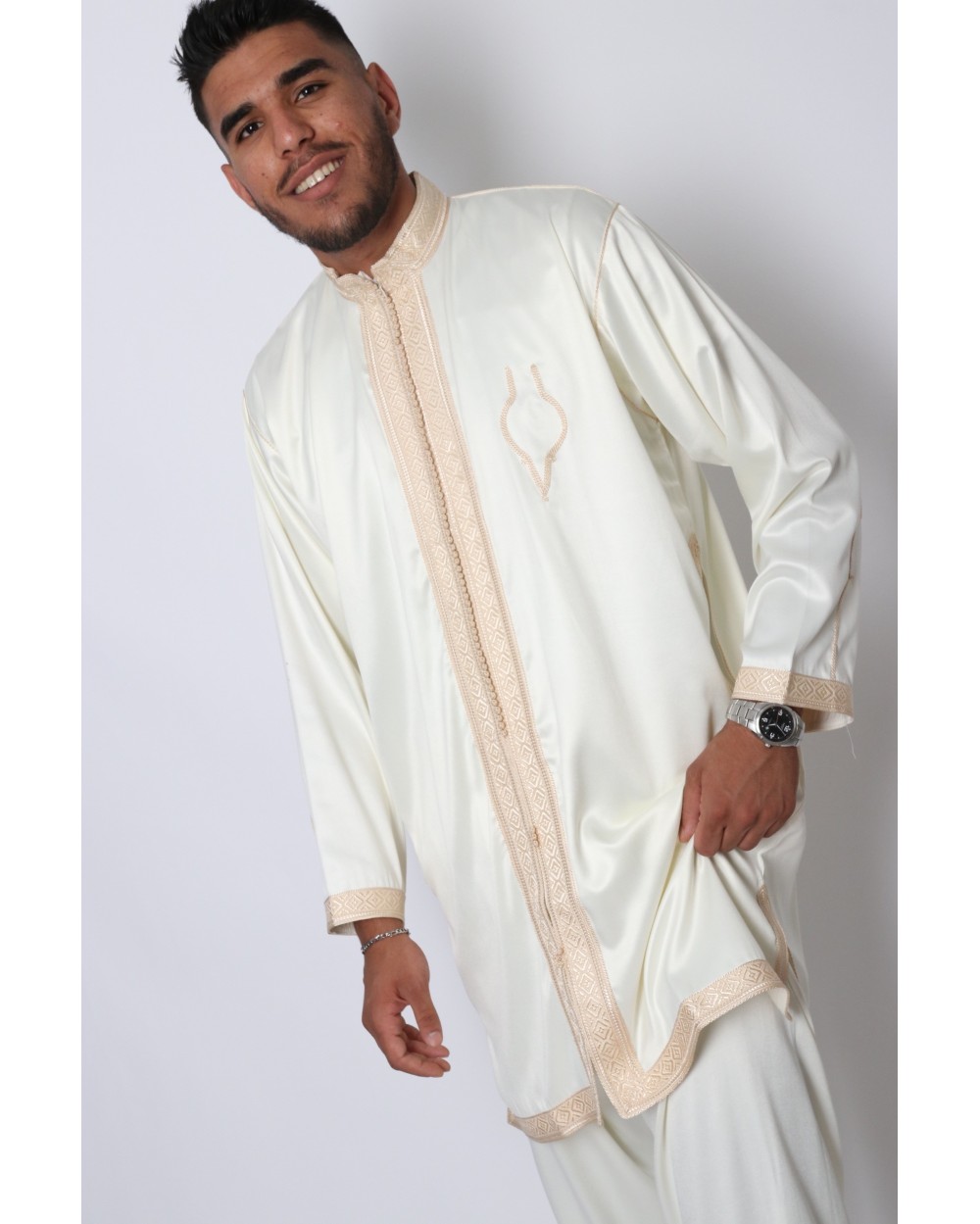 Jabador homme marocain beige