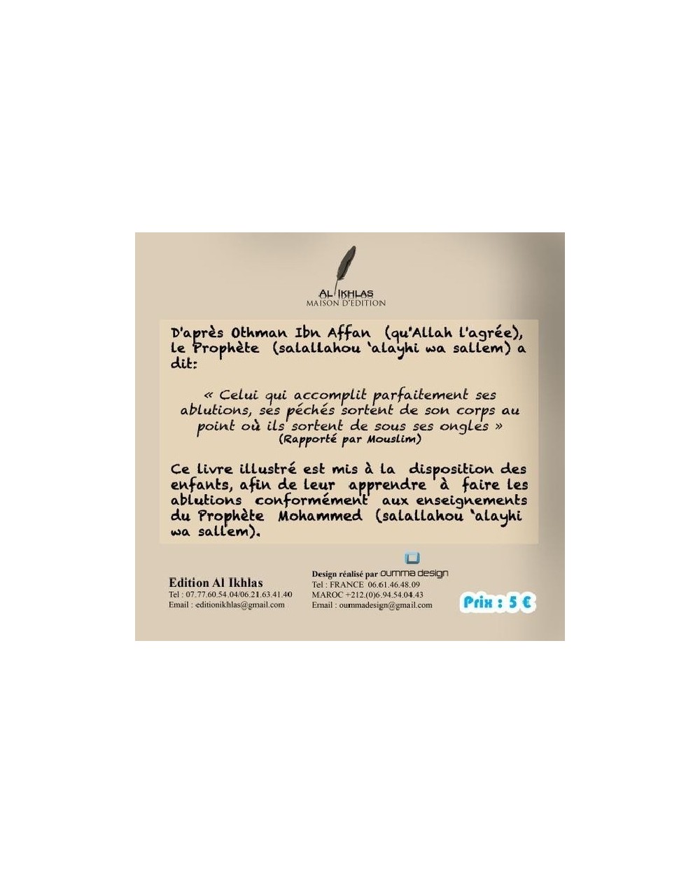 Mon livre des ablutions version garçon