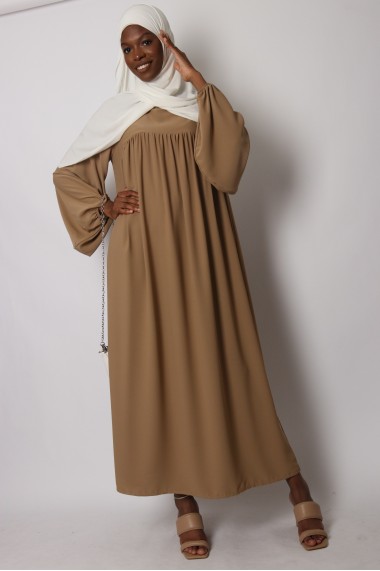 Abaya ASSILLA puff sleeves