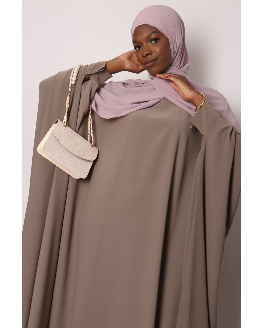 Abaya papillon Soie de médine