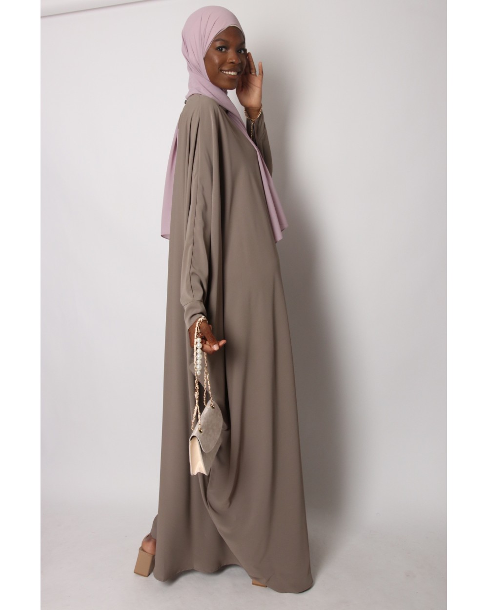 Abaya papillon Soie de médine