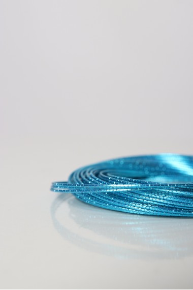 Bracelet metalisé bleu