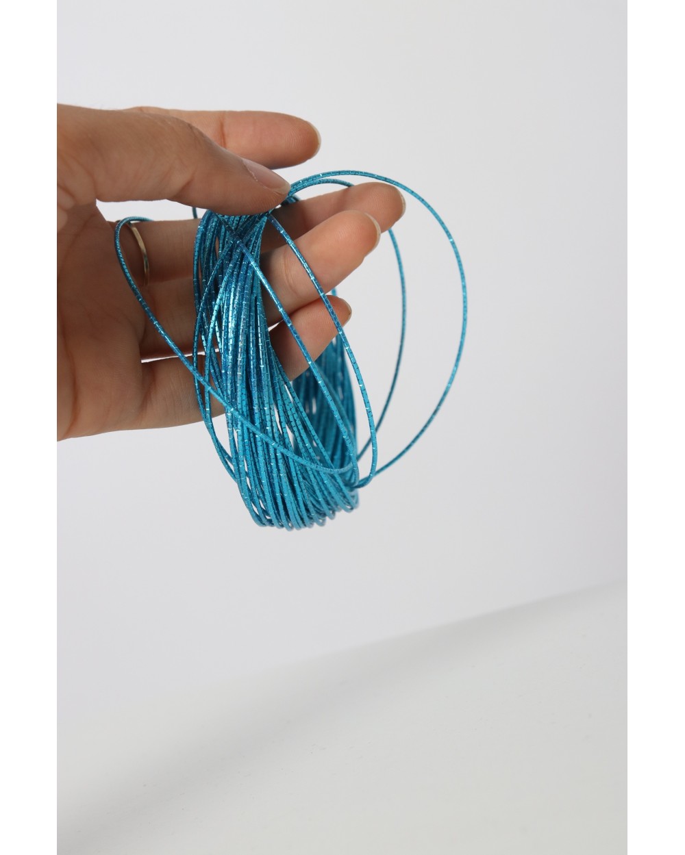 Blue metallic bracelet