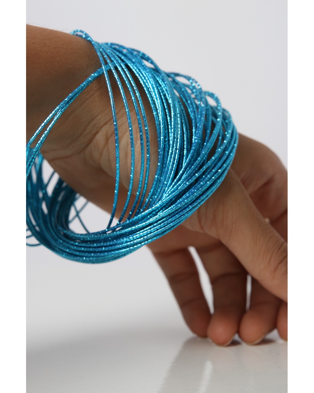 Blue metallic bracelet