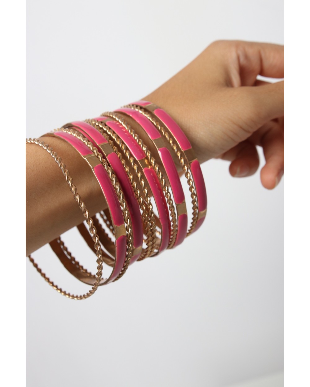 Pink bracelet set