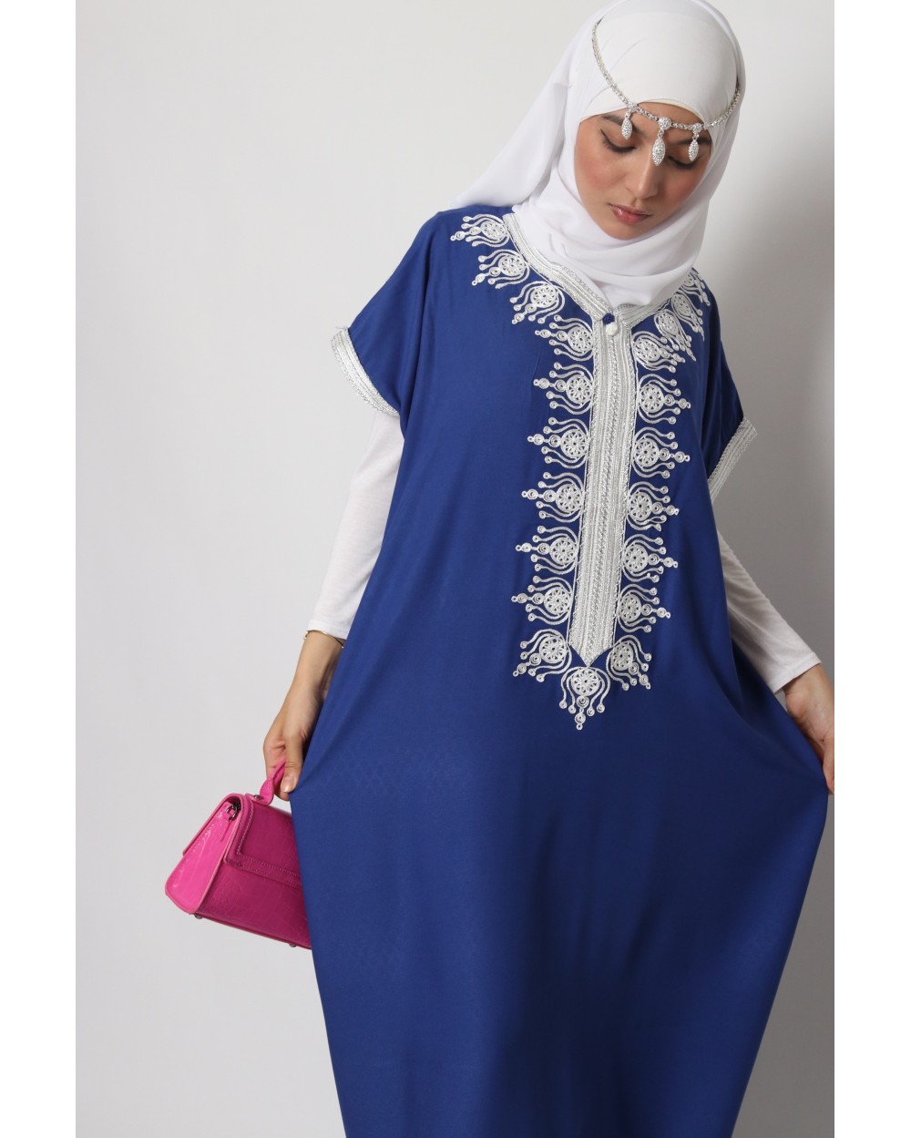 Robe orientale Rahima argentée