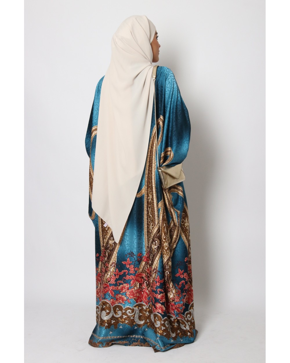 Robe papillon caftan avec motifs paisley