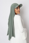 Hijab à enfiler avec casquette intégrée