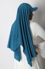 Hijab à enfiler avec casquette intégrée