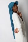 Hijab à enfiler avec casquette intégrée