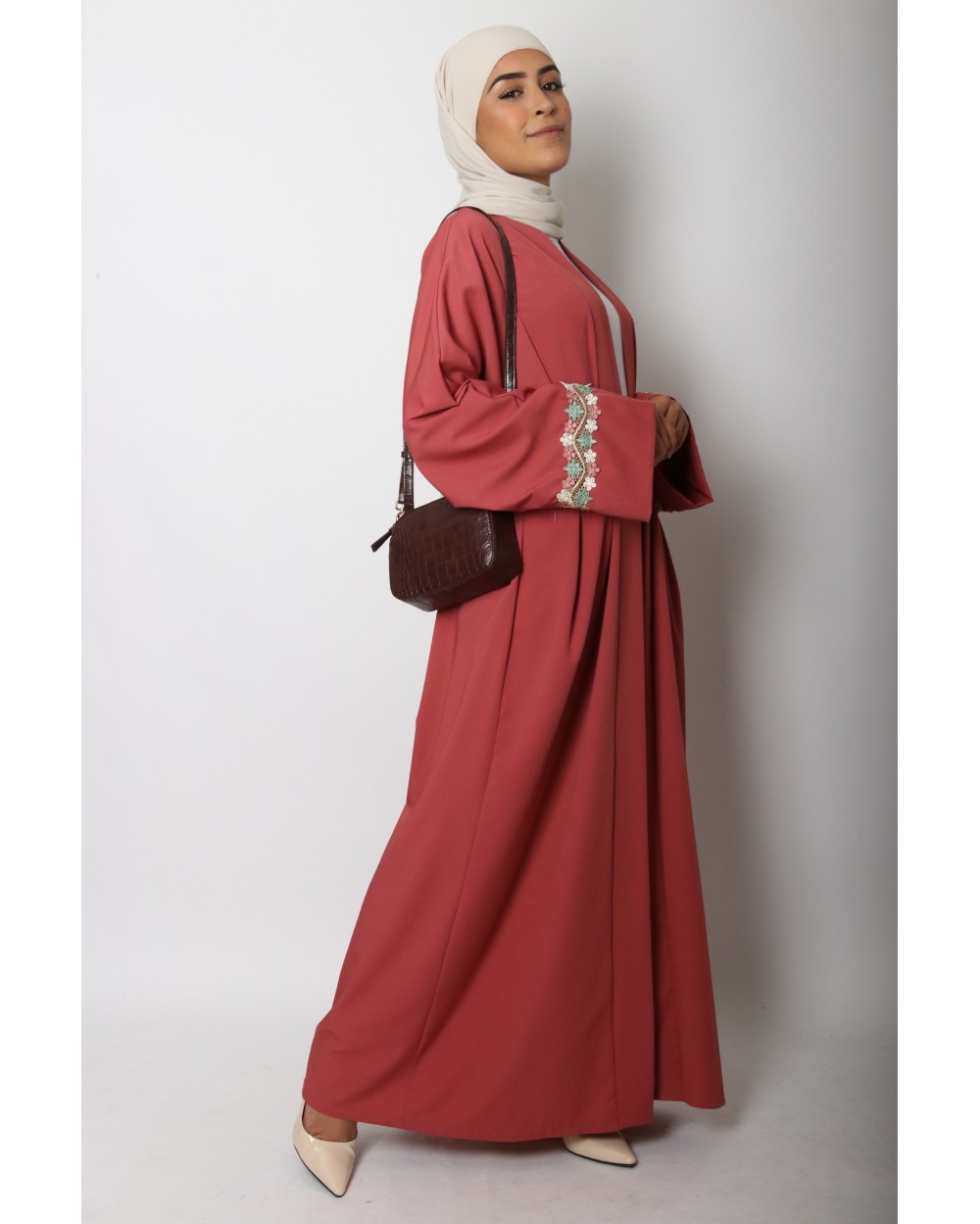 Kimono Kalimeris broderie fleurie