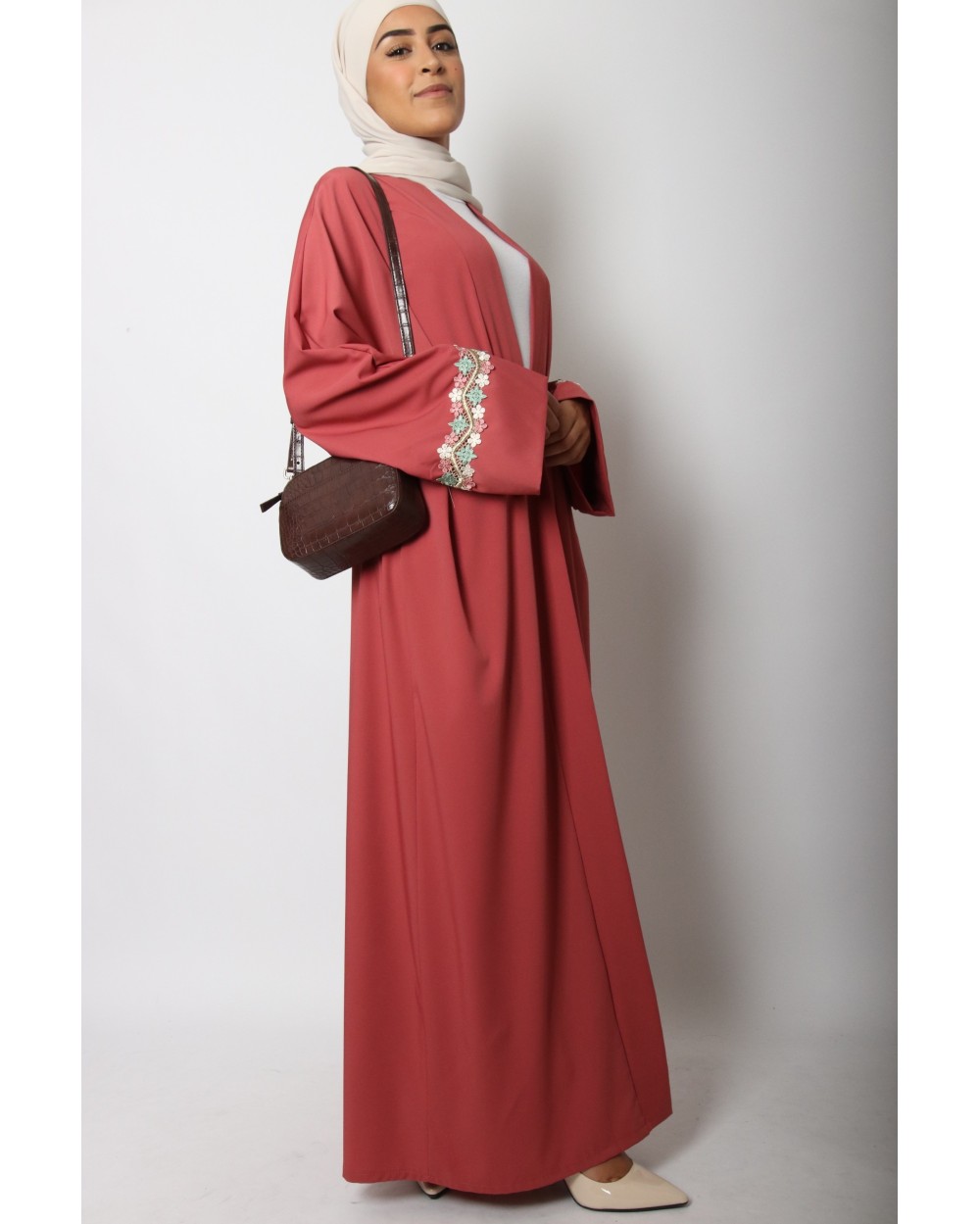 Kimono Kalimeris broderie fleurie