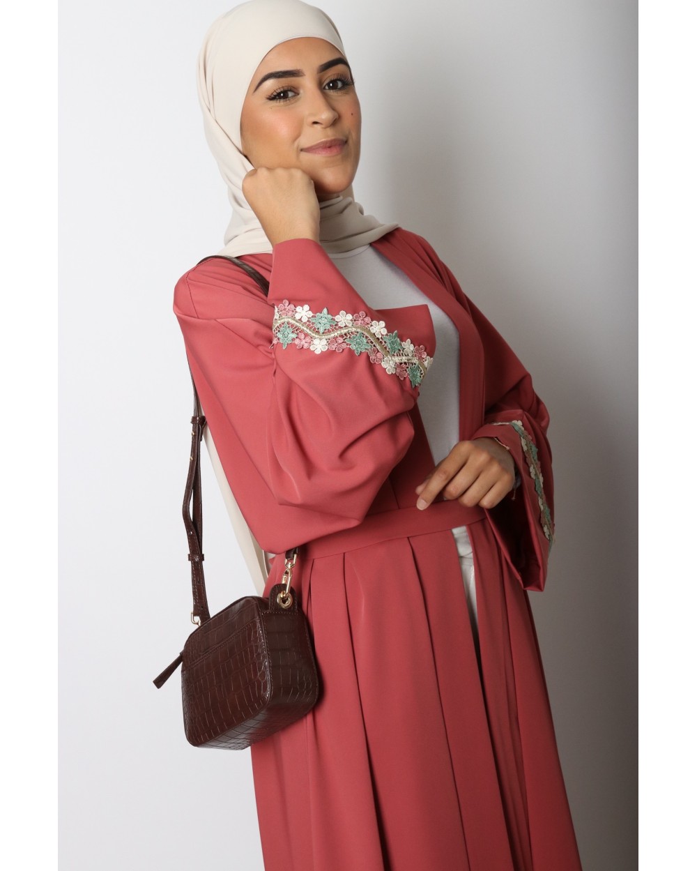 Kimono Kalimeris broderie fleurie