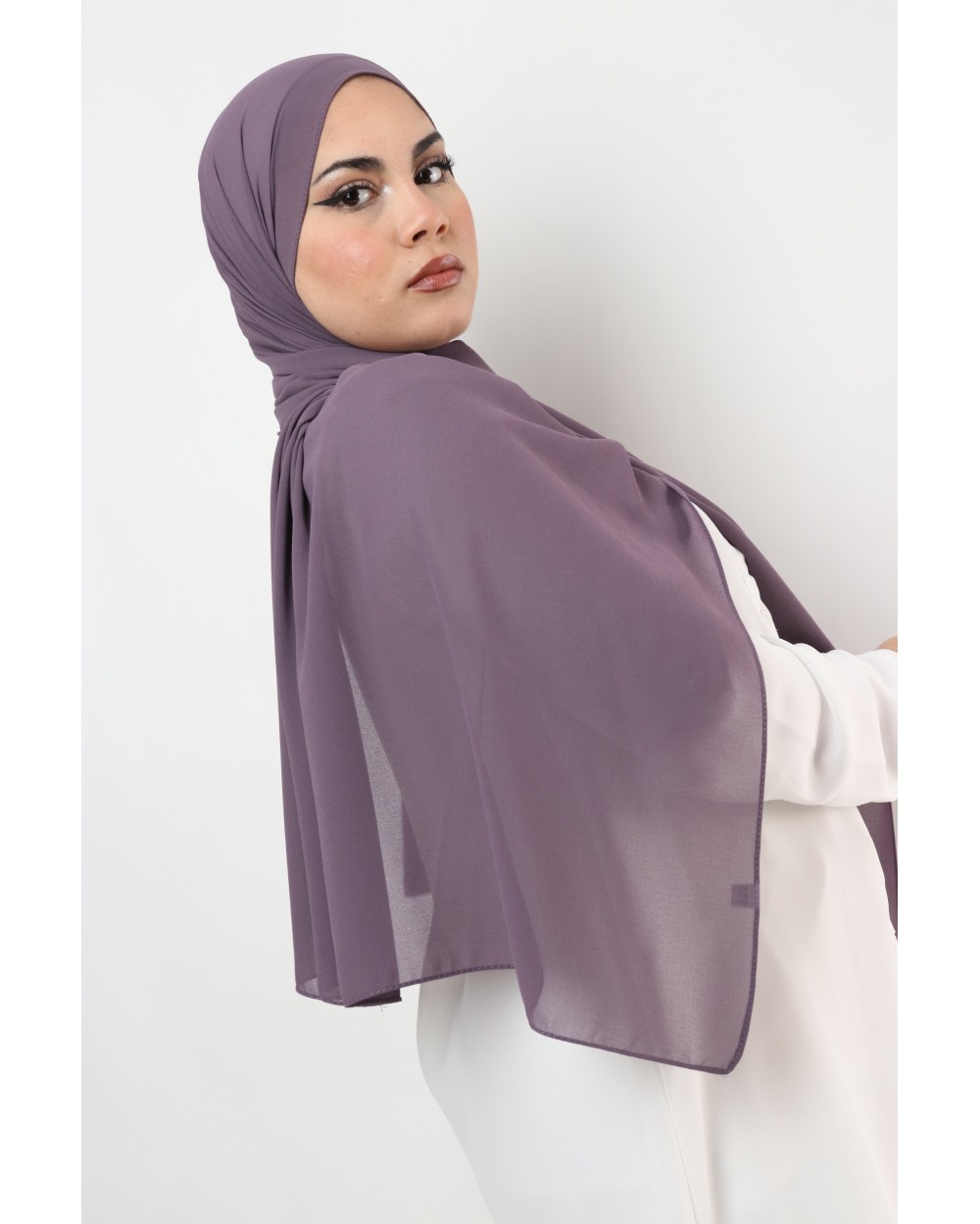 Hijab mousseline rectangle Nissa 175