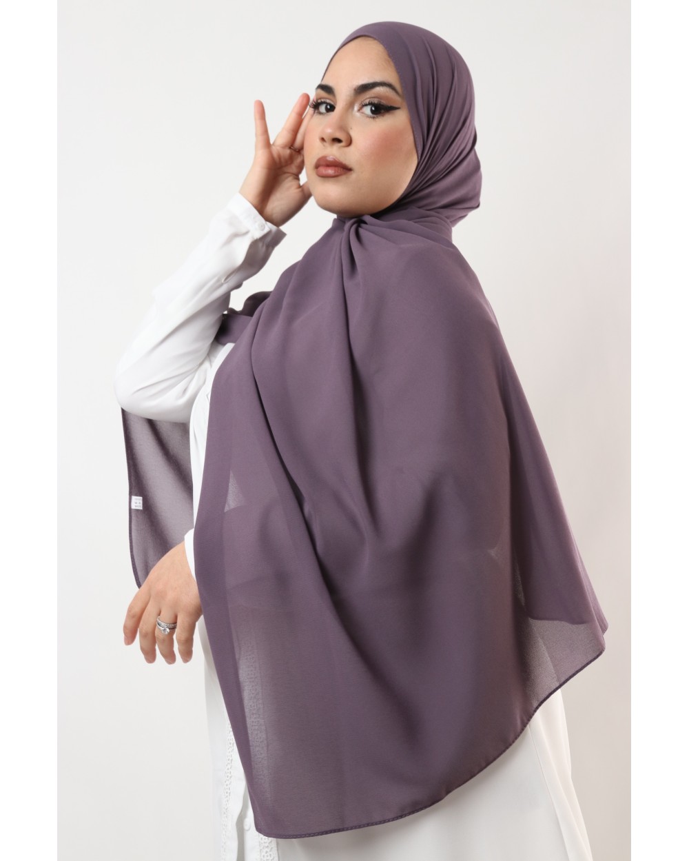 Hijab mousseline rectangle Nissa 175