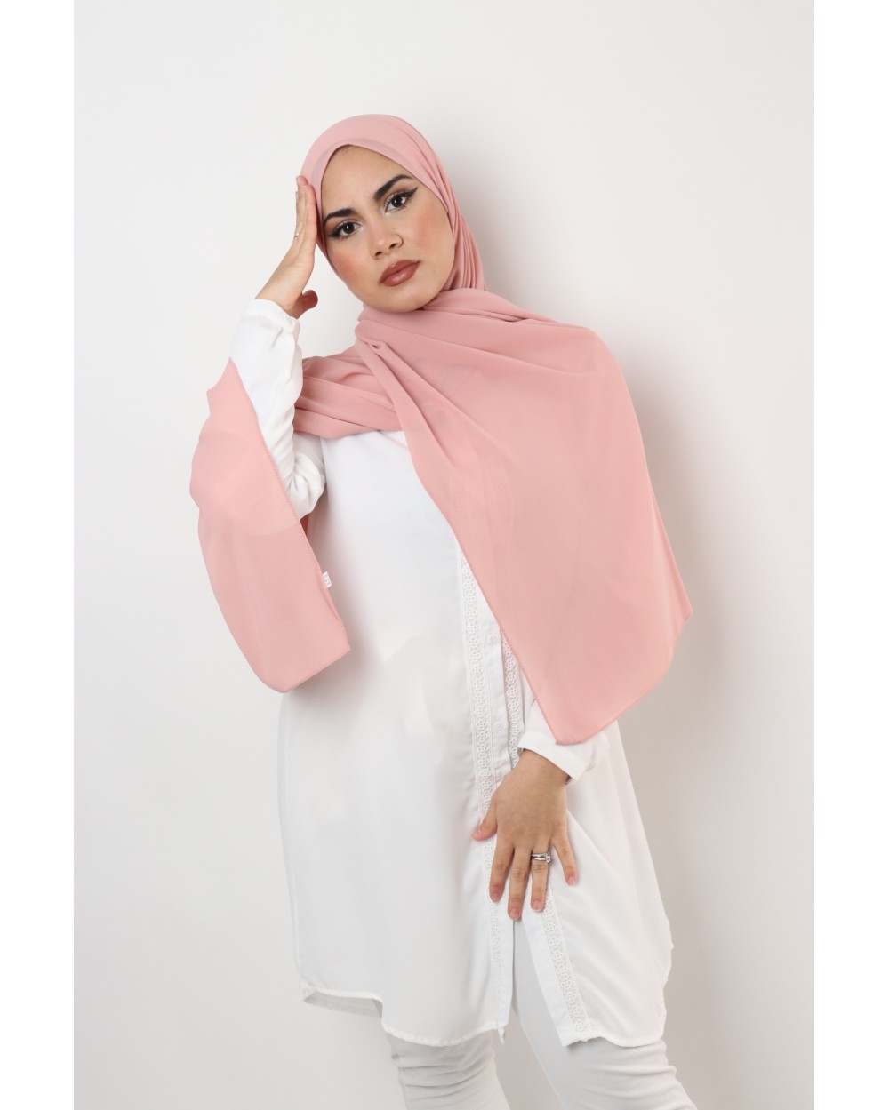 Hijab mousseline rectangle Nissa 175