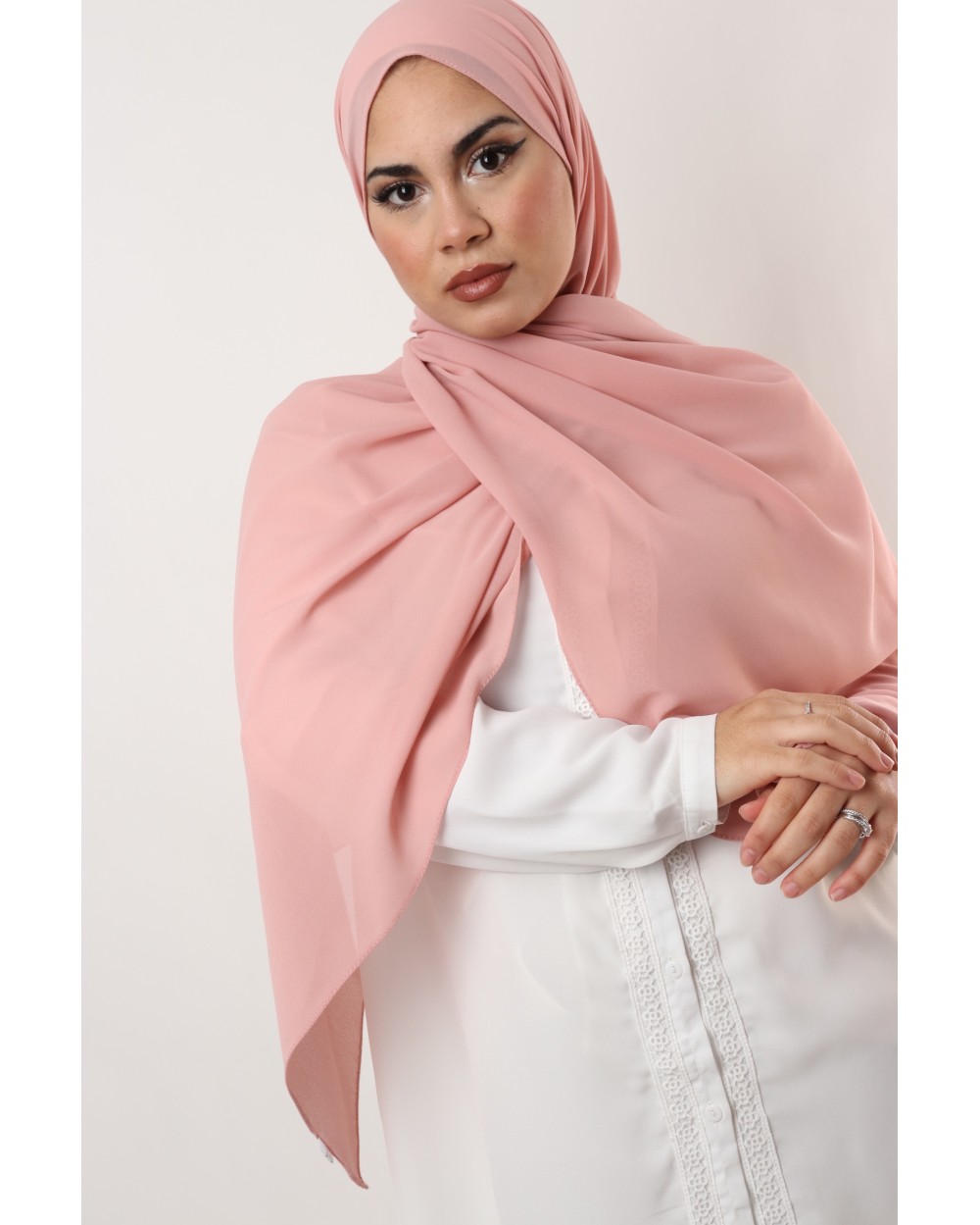 Hijab mousseline rectangle Nissa 175