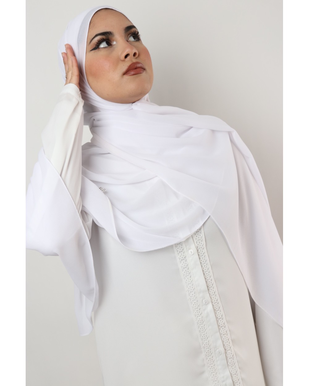 Hijab mousseline rectangle Nissa 175