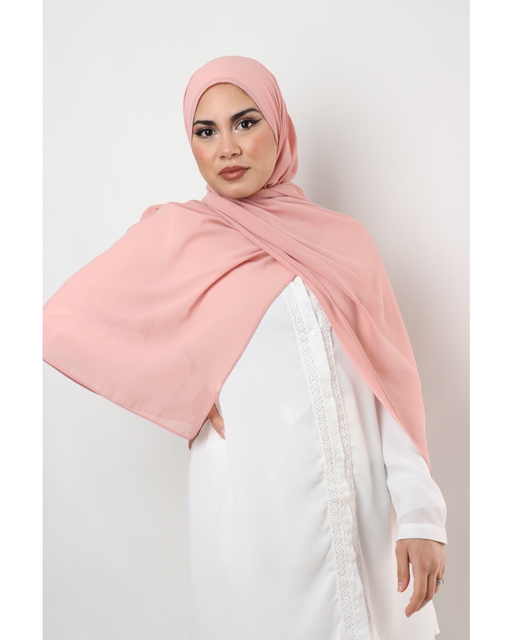 Hijab mousseline rectangle Nissa 175