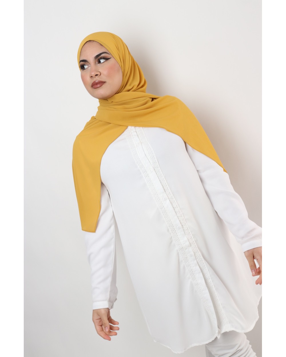Hijab mousseline rectangle Nissa 175