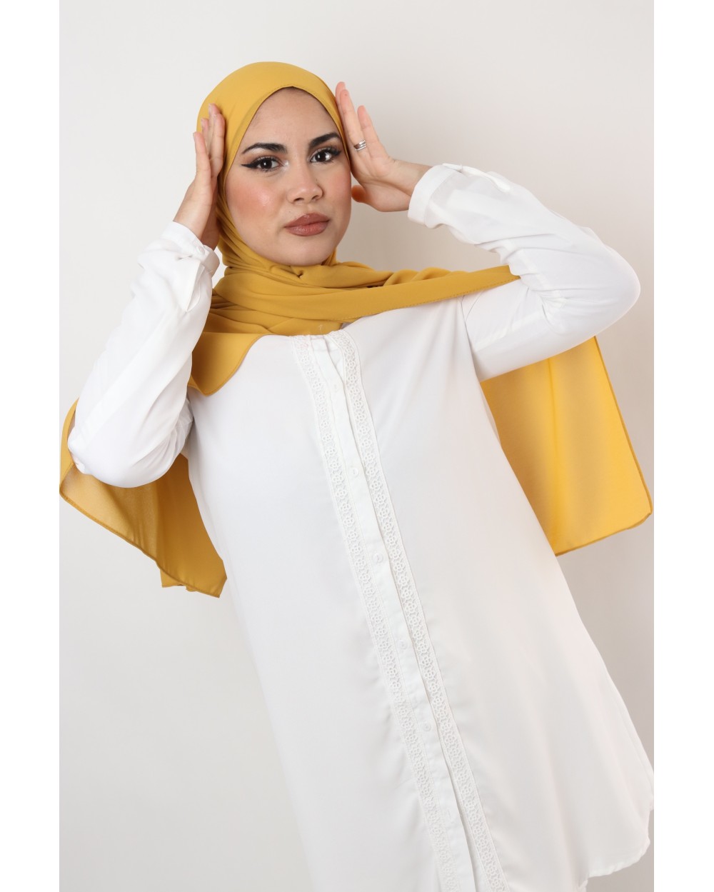 Hijab mousseline rectangle Nissa 175