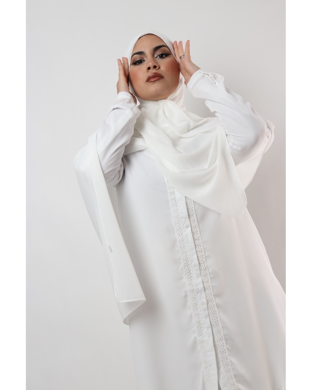 Hijab mousseline rectangle Nissa 175