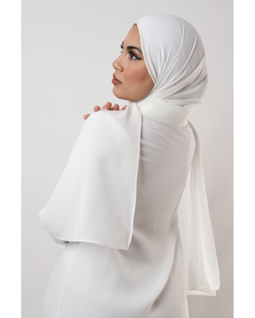Hijab mousseline rectangle Nissa 175