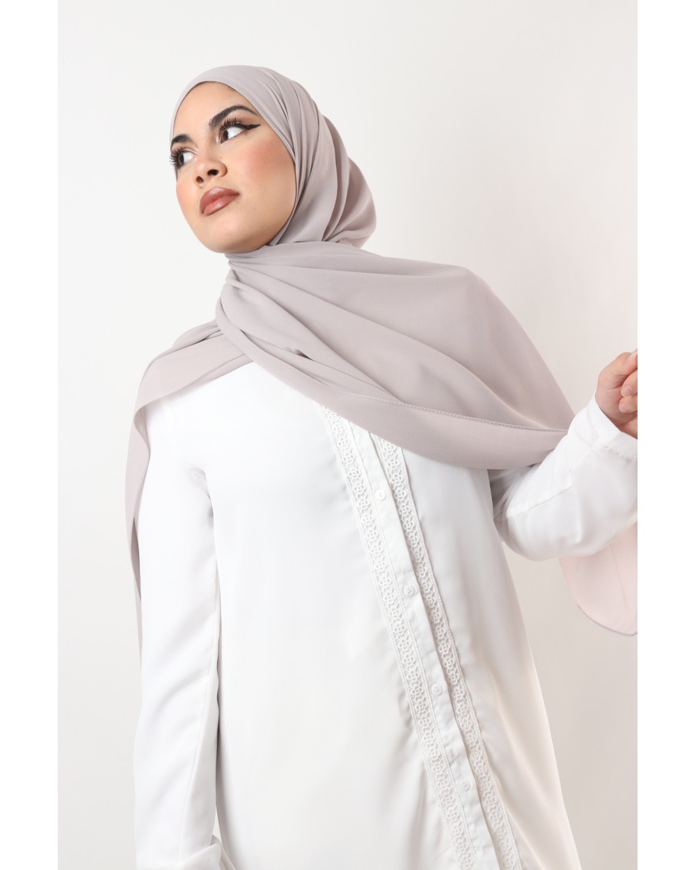 Hijab mousseline rectangle Nissa 175