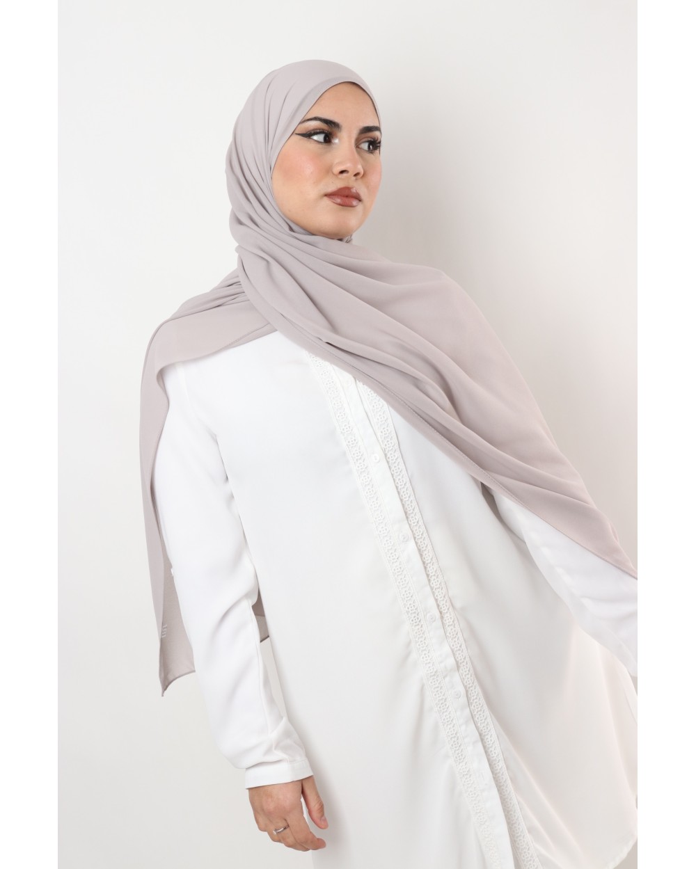 Hijab mousseline rectangle Nissa 175