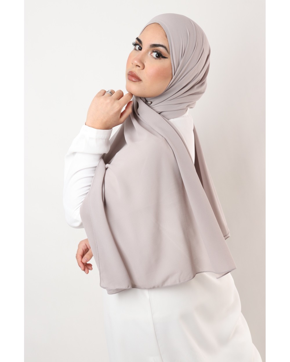 Hijab mousseline rectangle Nissa 175