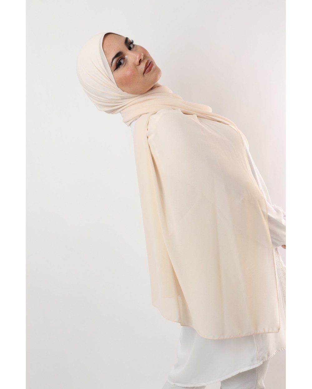 Hijab mousseline rectangle Nissa 175
