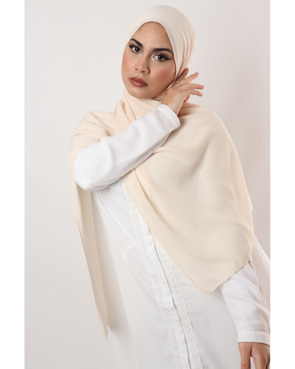 Hijab mousseline rectangle Nissa 175