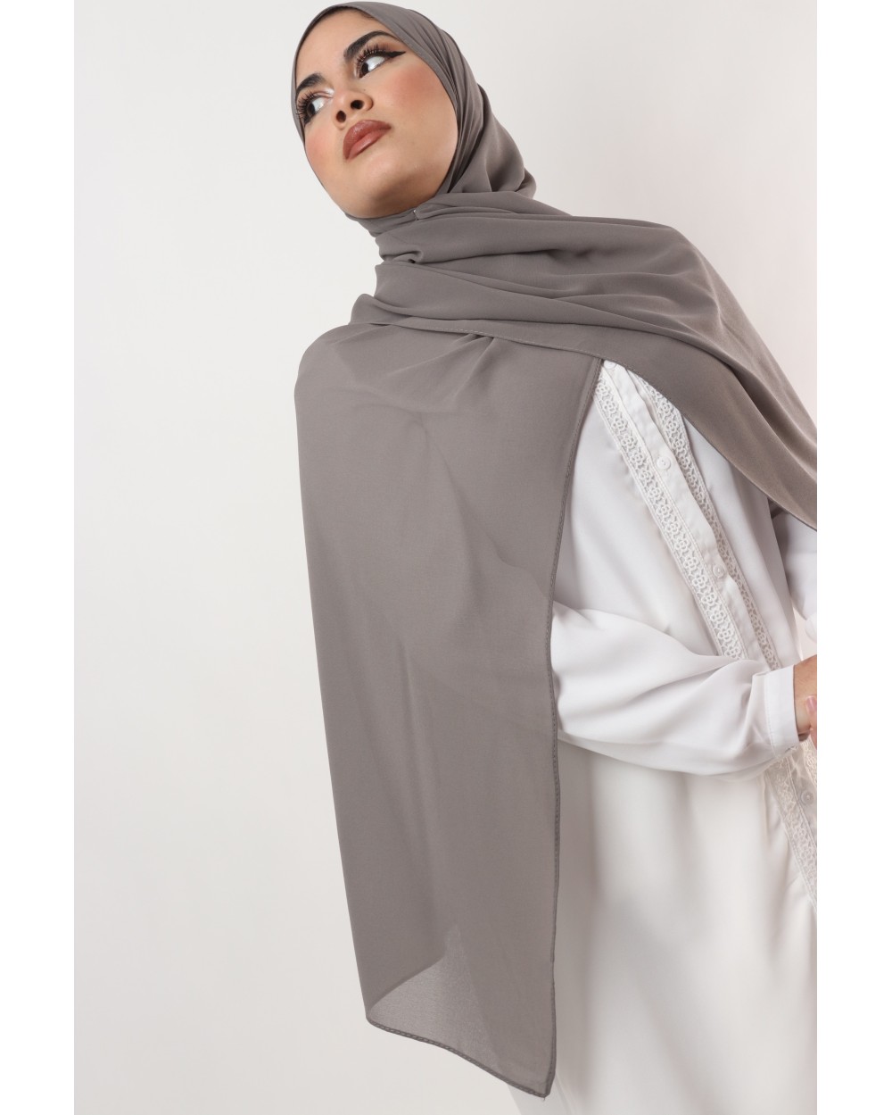 Hijab mousseline rectangle Nissa 175
