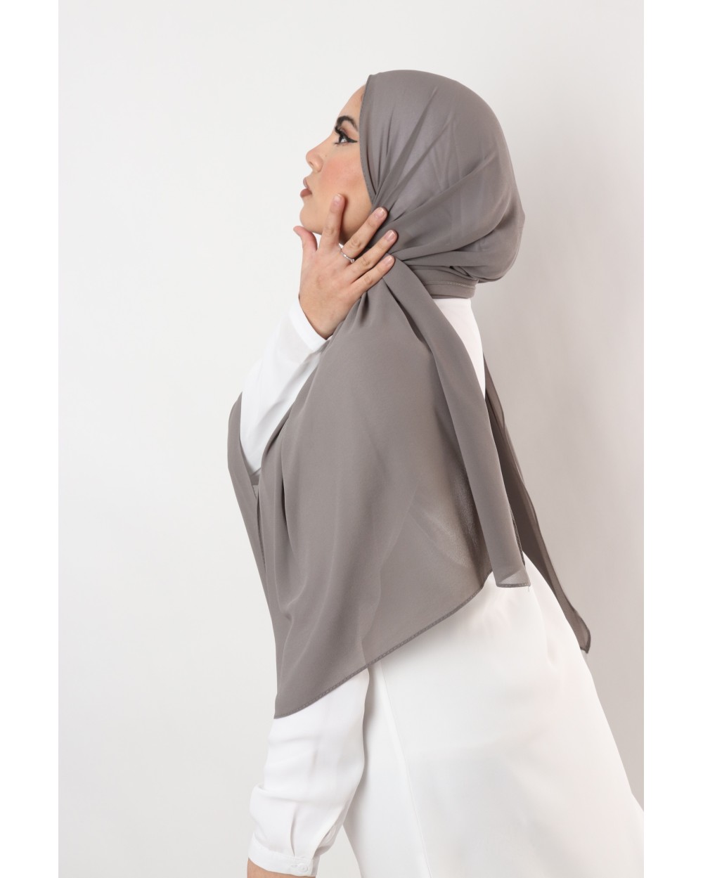 Hijab mousseline rectangle Nissa 175