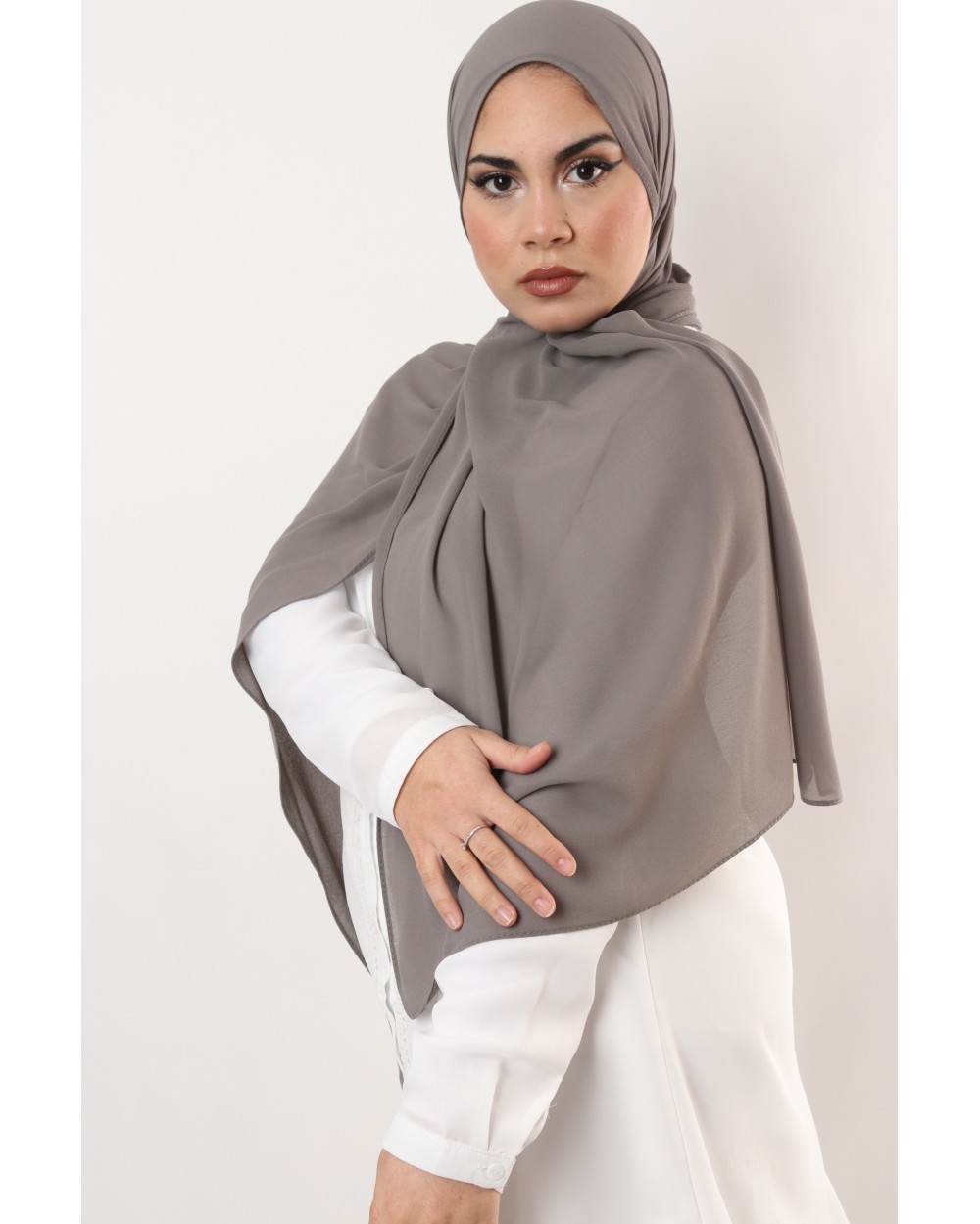 Hijab mousseline rectangle Nissa 175