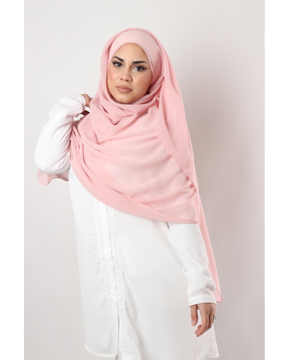 Hijab mousseline carré Nissa 150cm